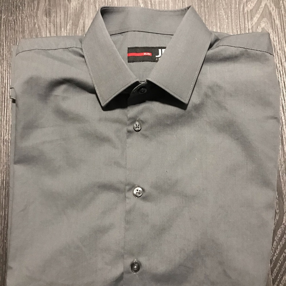 J. Ferrar Slim Fit 16-16 1/2, 32-33 Gray
